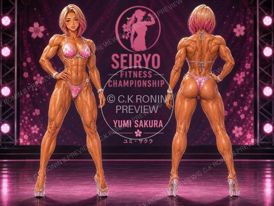 Yumi Sakura championship front and back character poster